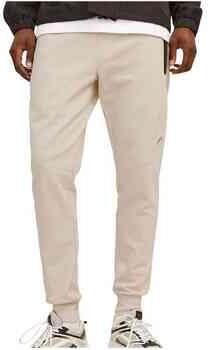 JACK & JONES PANTS STUDIO gemêleerde slim fit joggingbroek JPSTWILL moonbeam