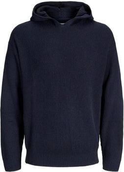 Jack & jones Trui Jack & Jones 12278921 JJPANEL KNIT HOODIE-SKY CAPTAIN