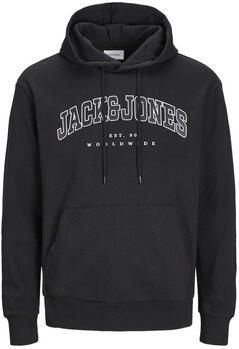 Jack & jones Colorblock Hoodie met Pigment Print Black Heren