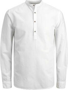 Jack & jones Overhemd Lange Mouw Jack & Jones 12230086 JPRBLASUMMER HALF PLACKET SHIRT L JNR WHITE