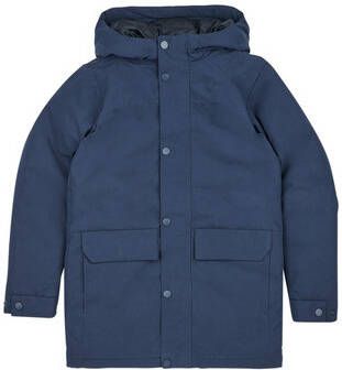 Jack & jones JUNIOR gewatteerde winterjas JJCHAMP donkerblauw Jongens Polyester Capuchon 140