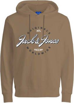 Jack & jones Sweater Jack & Jones 12228537 JOROSCAR SWEAT HOOD AT LN TIGERS EYE