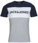 JACK & JONES ESSENTIALS slim fit T-shirt JJELOGO met logo navy blazer - Thumbnail 2