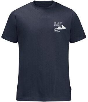 Jack Wolfskin Discover T-Shirt Men T-shirt van biologisch katoen Heren M blue night blue