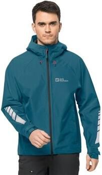 Jack Wolfskin Morobbia 2L Jacket Men Regenjack Heren S blue coral blue coral