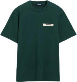 Jacquemus T-shirt Korte Mouw LE T-SHIRT GROS GRAIN DARK GREEN