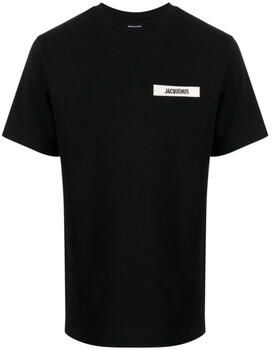 Jacquemus T-shirt Korte Mouw LE T-SHIRT LE GROS GRAIN BLACK