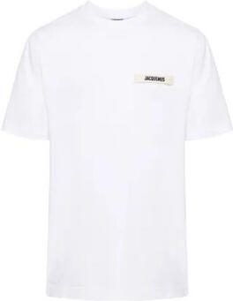 Jacquemus Witte T-shirts en Polos met Gros Grain Detail White - Foto 11