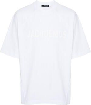 Jacquemus T-shirt Korte Mouw LE T-SHIRT LE TYPO WHITE