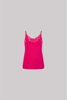 JANSEN AMSTERDAM Dames Tops & T-shirts Alora Hemdje Tc 103 Spaghetti With Lace Fuchsia - Foto 5
