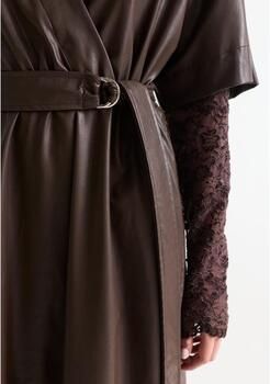 Jansen Amsterdam Jurk Linn LPU510 Jurk Dark Brown