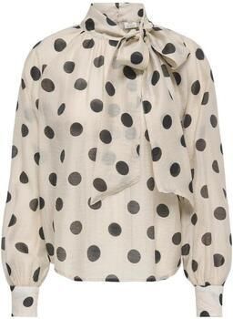 JDY top met stippen beige