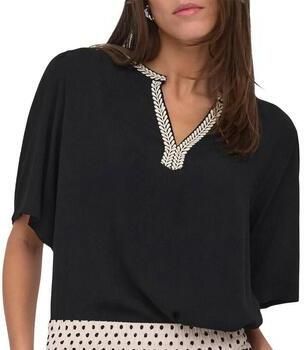 JDY blousetop met textuur zwart - Foto 4