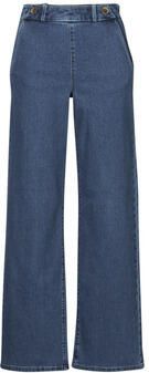 JDY high waist wide leg jeans GEGGO medium blue denim