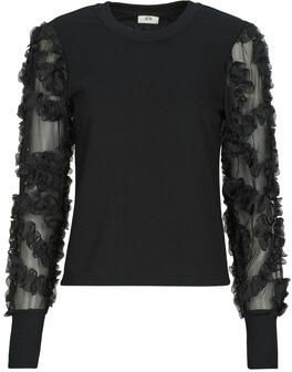 Jacqueline de Yong Zwarte Katoenen Gebreide Kleding Herfst Winter Collectie Black Dames - Foto 5