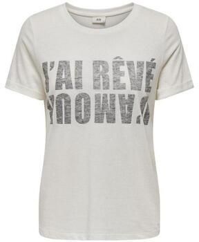 JDY T-shirt met printopdruk ecru