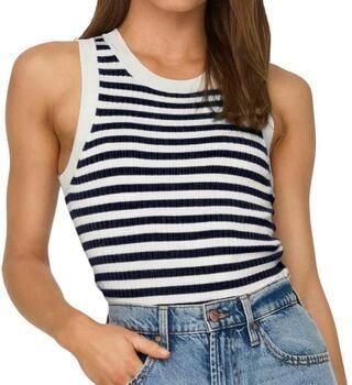 JDY mouwloze top zwart fijn gebreid - Foto 4