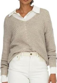 Jacqueline de Yong Beige Gebreide Trui met Lange Mouwen Beige Dames - Foto 10