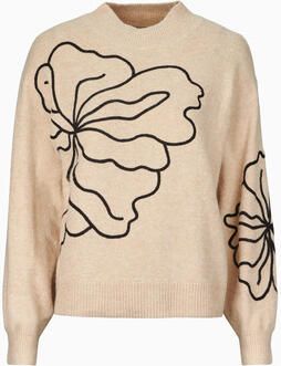 JDY Gebreide trui JELLA L S FLOWER PULLOVER KNT NOOS - Foto 5