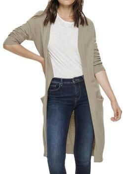 Jacqueline de Yong Lange Gebreide Jas voor Dames Beige Dames - Foto 3