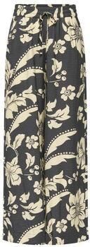 JDY wide leg regular waist gebloemde palazzo broek marineblauw - Foto 3