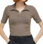 JDY ribgebreide top FRANSISKA taupe - Thumbnail 2