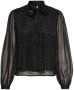 Jacqueline de Yong Polka Dot Blouse met Lange Mouwen Black Dames - Thumbnail 1