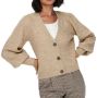 Jacqueline de Yong Stijlvolle Gebreide Vest Beige Dames - Thumbnail 3