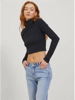 JJXX Trui 12234895 JXFAN STR LS CROP RIB TEE-BLACK