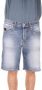 John Richmond Verweerde Denim Bermuda Shorts Blauw Heren - Thumbnail 1