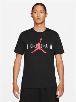 Jordan Air Wordmark T-shirt Zwart Wit Rood Black Heren