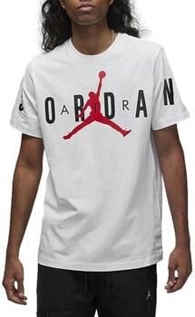 Jordan Air Stretch T-Shirt White Black Gym Red- Heren White Black Gym Red
