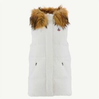 Jott Mouwloze gewatteerde jas met capuchon Wit White Dames - Foto 4