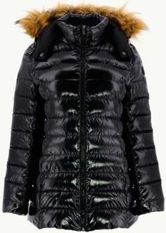 Jott Dames Pufferjas Perle Laquee Brown Dames