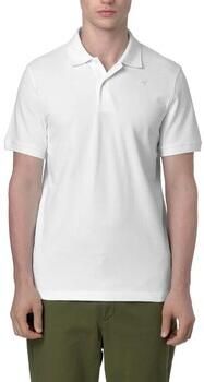 K-way Witte Polo Shirt Stretch Katoen Slim White Heren - Foto 6