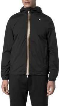 K-way Zwarte Stretch Nylon Jersey Jas Black Heren