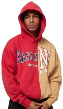 Karl Kani Woven Retro Split Oversized Hoodie Hoodies Heren red sand maat: XL beschikbare maaten:S M L XL