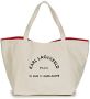 Karl Lagerfeld Shoppers Rue St Guillaume Canvas Tote in beige - Thumbnail 1