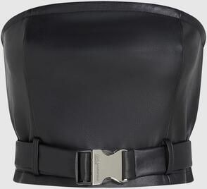 Karl Lagerfeld Blouse Klj Faux Leather Top