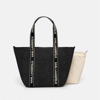 Karl Lagerfeld Shoppers & Totes K Essential Raffia Bag in zwart - Foto 4