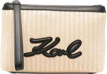 Karl Lagerfeld Handtasje K signature Raffia Pouch
