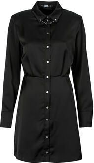 Karl Lagerfeld Korte Jurk karl charm satin shirt dress