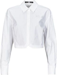 Karl Lagerfeld Overhemd crop poplin shirt