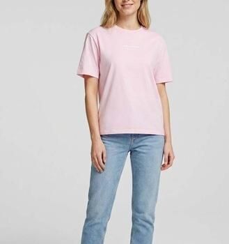 Karl Lagerfeld Polo Shirt Lange Mouw Klj Reg Outline Logo Tee