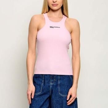 Karl Lagerfeld T-shirt Klj Ribbed Logo Tank