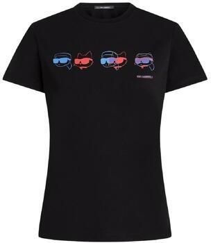 Karl Lagerfeld T-shirt Ikon Colour Regular Black Dames - Foto 4