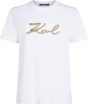 Karl Lagerfeld T-shirt Korte Mouw SIGNATURE SEQUINS T-SHIRT