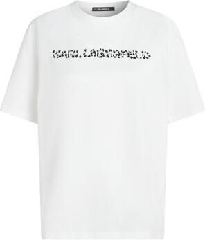 Karl Lagerfeld T-shirt Korte Mouw SNOW LEO LOGO OVERSIZED TS