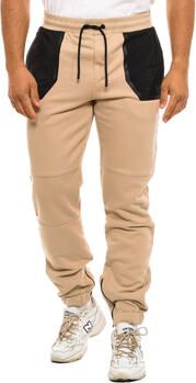 Karl Lagerfeld Sportieve Geribbelde Manchet Ritszak Broek Beige Heren