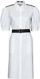 Karl Lagerfeld Papelina -shirtjurk met riem Wit Dames